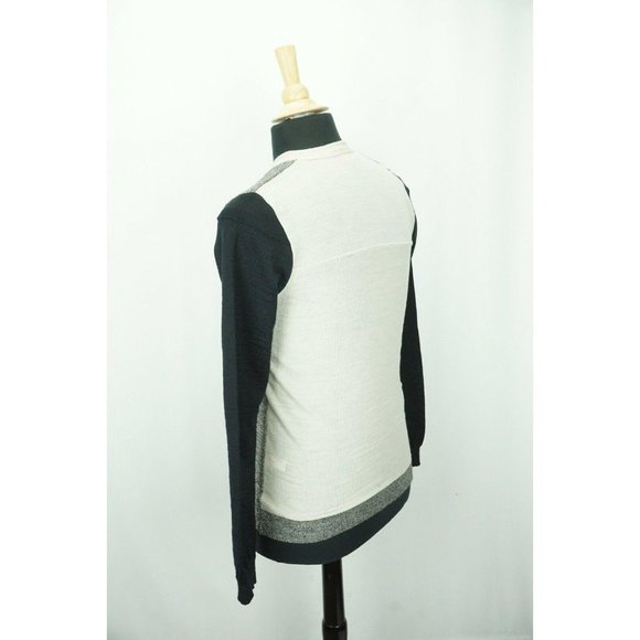 S.N.S. Herning Tri Color Button Up Cardigan Wool S - Picture 2 of 6